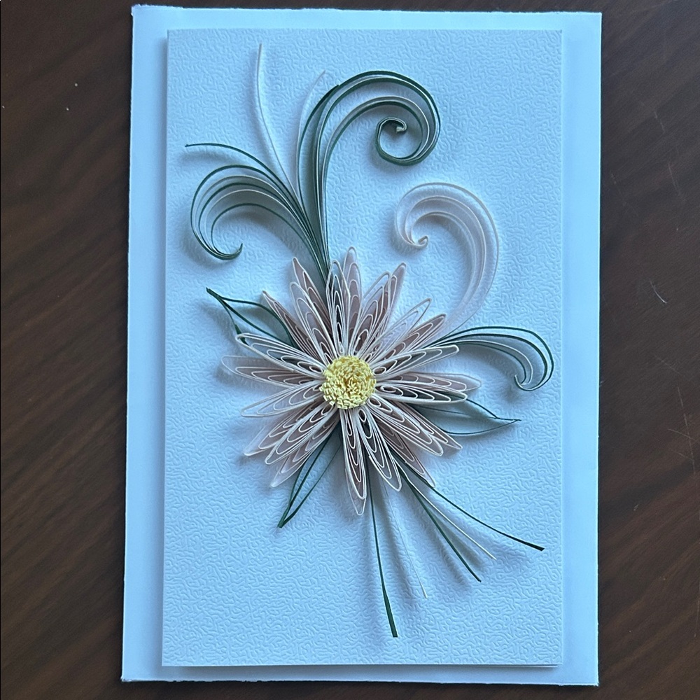 Handcrafted Floral Quilling Card